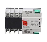 Dual Power Automatic Transfer Switch AC 400V 4P 20A/32A/50A/63A/80A/100a ATS PC Automatic Changeover Toggle Switch for Municipal Electricity, UPS, Inverter, Solar(20A)