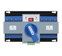 Dual Power Automatic Transfer Switch, Mini Blue Smart ATS Controller 220V 63A 4P Three-Phase Four-Wire, Manual & Auto Changeover for Inverter PV Systems, 8.7 x 5.4 in / 22 x 13.8 cm