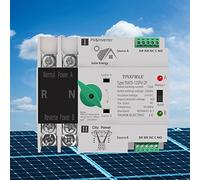 Dual Power Automatic Transfer Switch Selector Uninterrupted Power 2P 63A 100A 125A Photovoltaic Automatic Changeover Toggle Switch Din Rail ATS PV Solar Inverter UPS (100A)