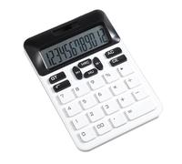 Dual Power Mechanical Calculator with 12-Digit LCD Display Big Tactile Buttons Design for Office School Home Students Accountants
