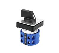 Dual Power Rotary Changeover Switch, LW26 1/2/3 Section 3-Position Manual Selector 25A Cam Motor Transfer Switch Panel Mount(BEM28-25-2-C04)