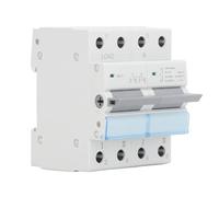 Dual Power Transfer Switch, 2 Poles DIN Rail Mounting Single Side Interlock Switch with Overload and Short Circuit Protection, RV Home Generator (100A)