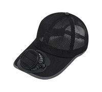 Dual-Powered Cooling Cap with USB & Solar Charging - Featuring A 3-Speed Quiet Fan, Breathable Moisture-Wicking Fabric, and UV-Blocking Protection. Versatile for Golf, Fishing, Hiking, Cycling, Beach