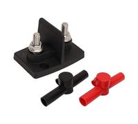 Dual Powerpost Cable Connectors M8 Terminal Block Distribution Block 2pcs Black Red Insulator Easy Connection Solar Cells Cars Ships