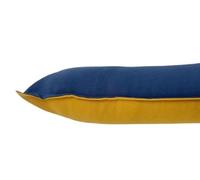 Dual Printed Door Draught Excluder 90 x 18 cm - Hollowfibre Filled Door Draft Stopper | Wind, Cold & Noise Blocking Door Snake for Home Insulation (Blue & Yellow)