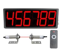Dual Probe Digital Sensor Counter with Remote Control, 6-Digit Display, Sensing Distance 0-20M, Sensitivity Adjustment, Power-off Memory for Factories and Production Lines