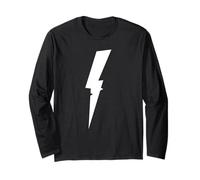 Dual Profile Lightning Symbol - Minimal Bold Design Long Sleeve T-Shirt