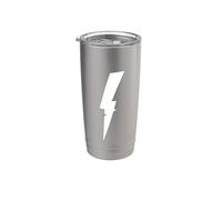 Dual Profile Lightning Symbol - Minimal Bold Design Stainless Steel Insulated Tumbler