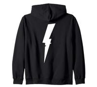 Dual Profile Lightning Symbol - Minimal Bold Design Zip Hoodie