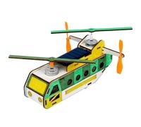 Dual Propeller Solar Powered Aircraft Model Splicing Aerodynamic Experiment | Hands-On Puzzle Assembly Set, STEAM Educational Teaching Equipment For Classroom Homeschool Science Fair