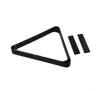 Dual-Purpose Billiard Ball Rack for 8-Ball Triangle and 9-Ball Diamond Racks, High-Strength Plastic Holder for Standard 2-1/4 Inch Pool Balls, Black