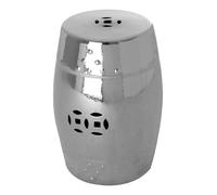 Dual Purpose Complements Silver Finish Table And Stool, Reliable Ceramic Stool And Table For Livingroom Premier Housewares Silver One Size
