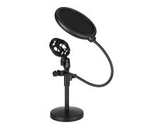 Dual-Purpose Desktop Microphone Stand Set with Adjustable Design for Singing, Live Streaming, Broadcasting, Gaming, and Online Teaching
