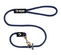 Dual Purpose Dog Leash 3/8" x 4' Navy Signature Rope - Made in USA by Mad Dog Products