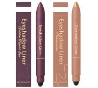 Dual-Purpose Eyeshadow & Eyeliner Pencil,Shadow Liner 2 in 1 Eyeliner & Eyeshadow Pencil Set,Waterproof & Smu/dge-Proof Cream Eye/shadow Stick,Long-Lasting,Smooth and Easy to Color,for All Eye Shapes