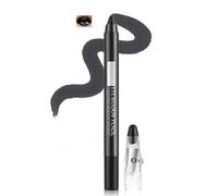 Dual-Purpose Eyeshadow & Eyeliner Pencil with Built-in Sharpener, Long-Wear Smudge-Proof Cream Crayon Eye Makeup (12#BLACK)
