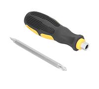 Dual Purpose Screwdriver Slotted Cross Bit Metric Anti Slip Shank Portable Hand Tool for DIY Home Repair ABS Steel Compact Lightweight