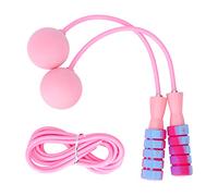 Dual Purpose Skipping Rope Load Bearing Double Bearing Jumping Rope Fitness Training Cordless Jump Rope (Pink)