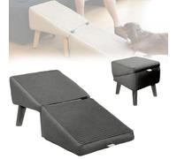 Dual-Purpose Split Ottoman Dog Ramp,Folding Pet Ramps Stairs for Large Middle Small Dogs,Non-Slip Outdoor Pet Steps,Suitable for Bed and Sofa