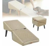Dual-Purpose Split Ottoman Dog Ramp,Folding Pet Ramps Stairs for Large Middle Small Dogs,Non-Slip Outdoor Pet Steps,Suitable for Bed and Sofa