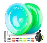 Dual Purpose Yoyo K2 Blue Green, Responsive Yoyo for Kids Beginners, Plastics Yo-Yo Professional Trick Yoyos with Unresponsive Yo yo Bearing