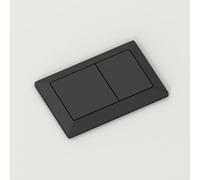 Dual Push Flushing Button for Close Coupled Toilet Water Tank 7cm Square - Matt Black