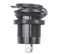 Dual QC 3.0 12V Car Charger with Switch Voltmeter and LED Indicator for Automotive and Motorcycle Use For - Quick Charge USB Socket with Digital Display and