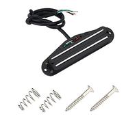 Dual Rail Humbucker Pickup for Electric Guitar, High Output 10Kohm Quiet Pickup with 4 - Conductor Wiring, Chrome Dual Rails, Standard Single Coil Size Replacement for Telecaster a