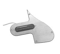Dual Rail Mandolin Pickguard with Prewired Pickup, Loaded Pickguard for Mandolin, High - Output Low - Noise Pickup with A500k B500k Potentiometers and Mirror Finish (Silver Clip)