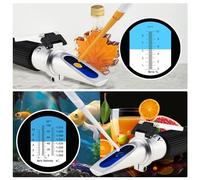 Dual Refractometer Bundle Brix 0-10% & Alcohol 0-80% ATC with LED & Pipettes