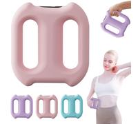 Dual Ring Fascia Massage Ring, Multifunctional Full-Body Fascia Rings, 6-in-1 Hands-Free Muscle Stimulater Machine with 5-Speed, Noise Reduction Full-Body Fascia Massager for Back, Waist (Pink)