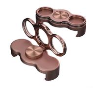 Dual Ring Three Finger Back Clip for Smartphones with Foldable Magnetic Stand 360 Adjustable Kickstand and Strong Grip for Active Daily Use (Gold Rose)