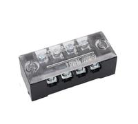 Dual Row Strip Barrier Terminal Block Screw Connection Cable Terminal 4/5/6/8/10Positions Insulated Fixed Power Wire Connector
