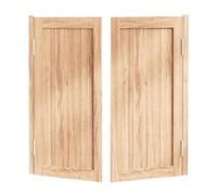Dual Saloon Cafe Swinging DoorsStylish Half Wood Interior Doors for Kitchen & Entrance 24/30/32/36 Inch Natural Finish Perfect for Counter & Partition (158 x 100cm)