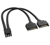 Dual SATA to 8-pin CPU Power Adaptor Lead, 150mm - AK-CBPW33-15 AKASA