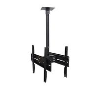 Dual Screen Ceiling TV Mount Bracket, Fits 32-55" LED Flat Panel Displays, Supports Up to 99lbs, Perfect for Home Theater and Office Use