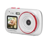 Dual Screen Digital Camera, 72MP 2.5K Anti Shake Autofocus Digital Camera for Travel (Silver)