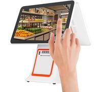 Dual-Screen POS Cash Register All-in-One Machine with Customer Display and 58mm Thermal Printer for Retail and Restaurant Small Business