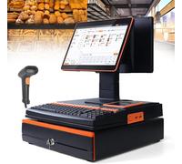 Dual Screen POS System with Handheld Scanner and Thermal Printer for Enhanced Retail and Restaurant Operations