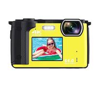Dual Screen Selfie Camcorder 64MP Digital Camera For Photography 2" 2.8" Wifi 4K Vlog Video Live Streaming Webcam Takes Sharp Smooth(With 64G,With EXtra Battery)