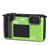 Dual Screen Selfie Camcorder 64MP Digital Camera For Photography 2" 2.8" Wifi 4K Vlog Video Live Streaming Webcam Takes Sharp Smooth(With 128G,Only Camera-01)