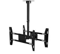 Dual Screen Thickened Suspended Lcd Bracket,For Milk Tea Shops, Hotel Ceiling Telescopic And Rotating Tv Mount,0.5,1m