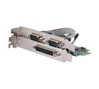 Dual-Serial 2 Port + 1 Parallel Port PCI Express Card, PCIe Serial Port, Parallel Port Combo Card PCI Express Card Compatible with 16C450/16C550 UART