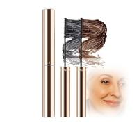 Dual Shades Black Brown Mascara Set - Waterproof Smudge-Proof Formula with Precision Brush for Sensitive Eyes, Long-Lasting Natural Look, Volumising & Defining for Daily Makeup, Rose Gold Packaging