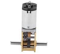 Dual Shaft Gear Motor, DC 3V/6V/12V Metal Worm Geared Motor Speed Reduction Motor Dual D-Shape Shaft Output, For Labelling Machines,Curtains,Ovens(DC6V 150RPM)