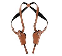 Dual Shoulder Holster,Vertical PU Leather Concealed Double Pistol Holster with Adjustable Strap for 1911,92,96,48,45,43,19