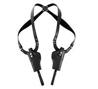 Dual Shoulder Holster,Vertical PU Leather Concealed Double Pistol Holster with Adjustable Strap for 1911,92,96,48,45,43,19