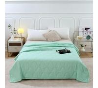 Dual-Side Cool Effect Comforter | 200x230cm Washed Cotton Summer Blanket 3D Airflow & Artistic Print - For Hot Sleepers, AC Rooms & Tropical Travel