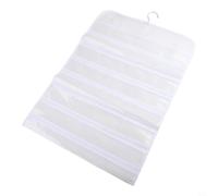 Dual-Sided 80 Pocket Jewelry Organizer 360° Rotating(White)
