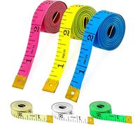 Dual Sided Body Measuring Tape Measure for Body 3 Pack Double Scale Measurement Flexible Fiber Glass Tape for Sewing Fabric Cloth Tailor 60 Inch/ 150cm (Multicolor 3Pcs)